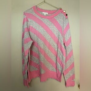 Chinti & Parker Pink and Gray Striped Knit